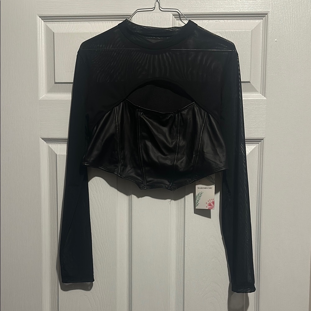 Sleek Black Long Sleeve Top